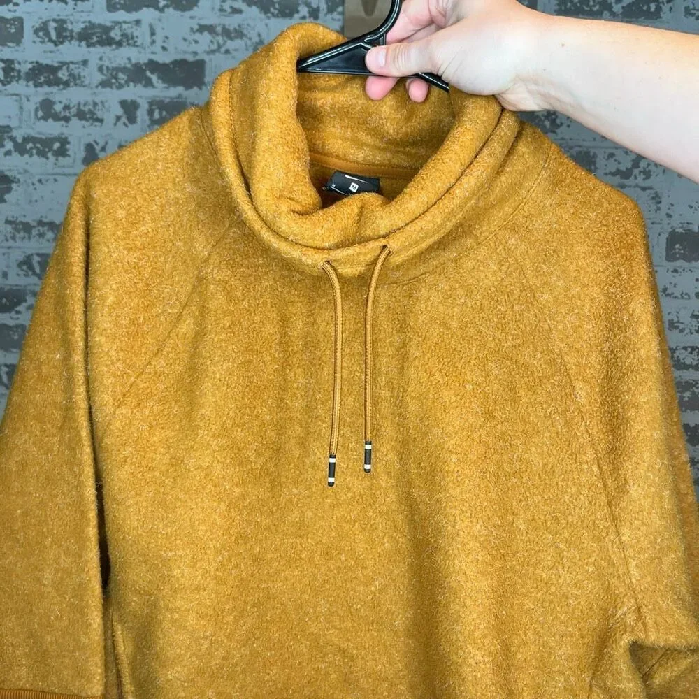 Nike | women mustard yellow gold cowl neck pullover